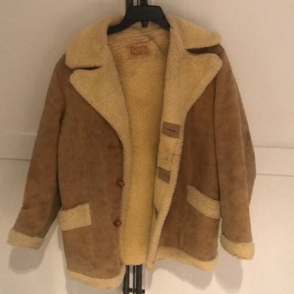Vintage faux sheep lined jacket